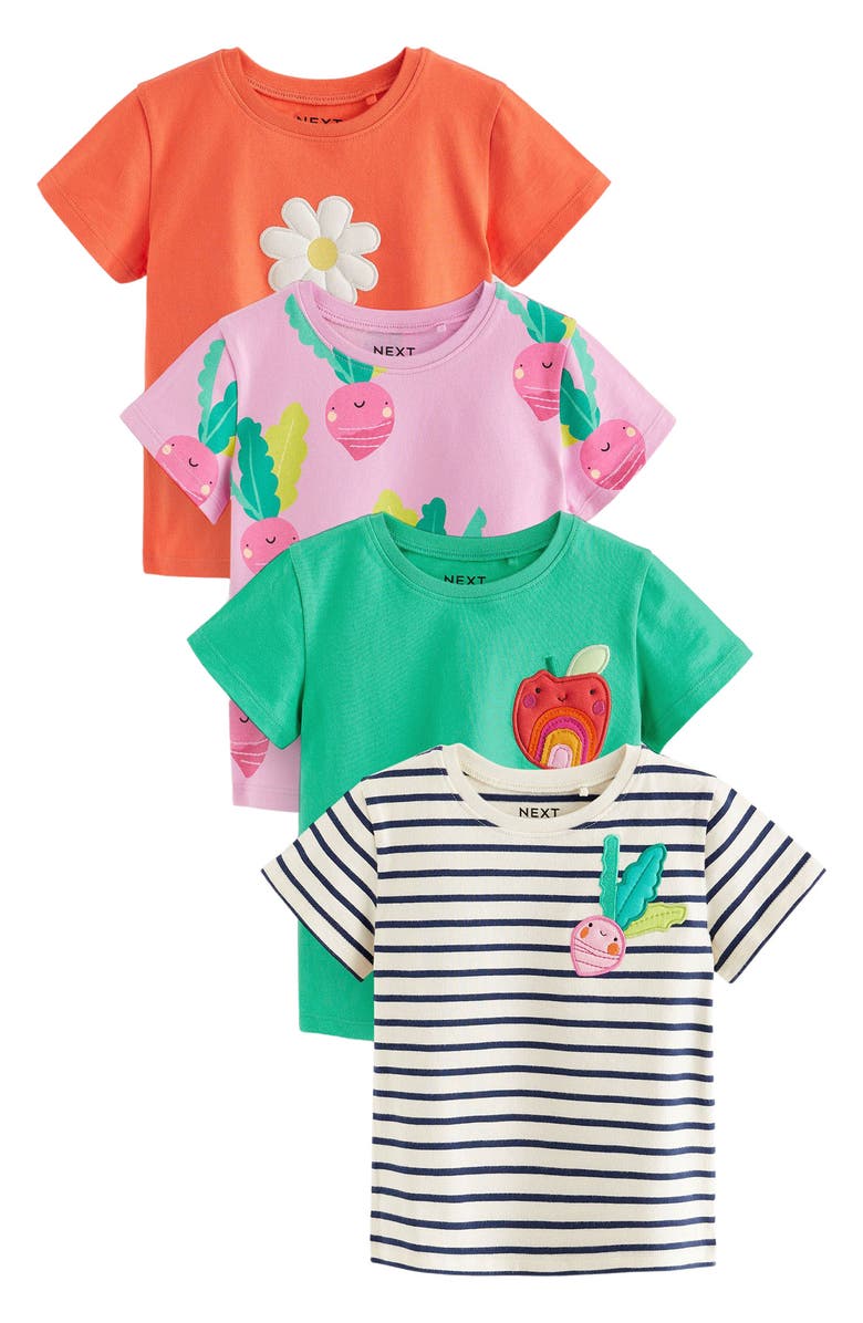 NEXT Kids' 4-Pack Assorted Cotton Appliqué Graphic T-Shirts, Main, color,