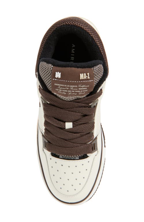 Amiri Brown Low Top Sneakers With Logo Detail On The Side And Mesh Panels