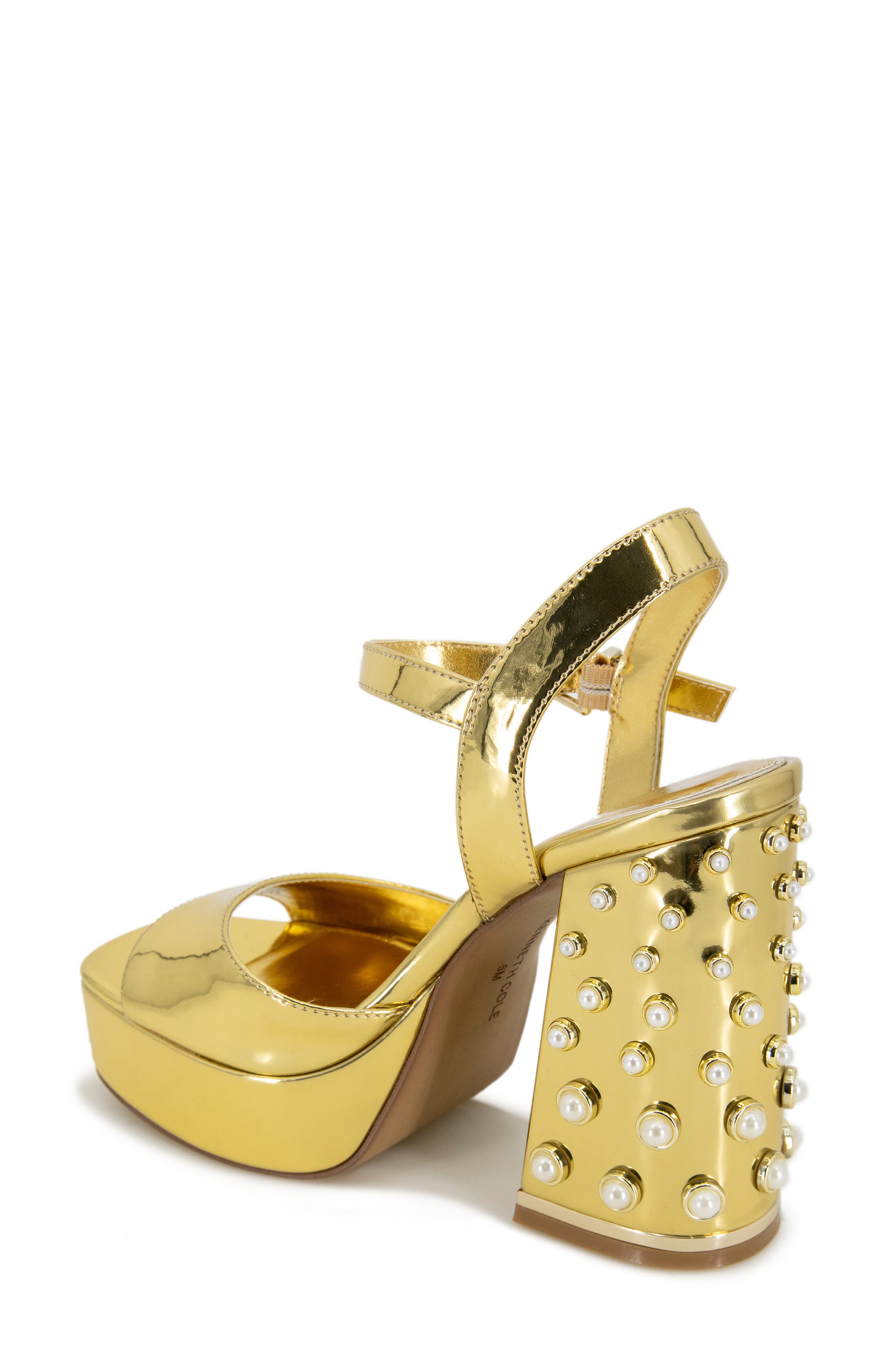Kenneth Cole Dolly Pearls Block Heel Sandal, Alternate, color, 