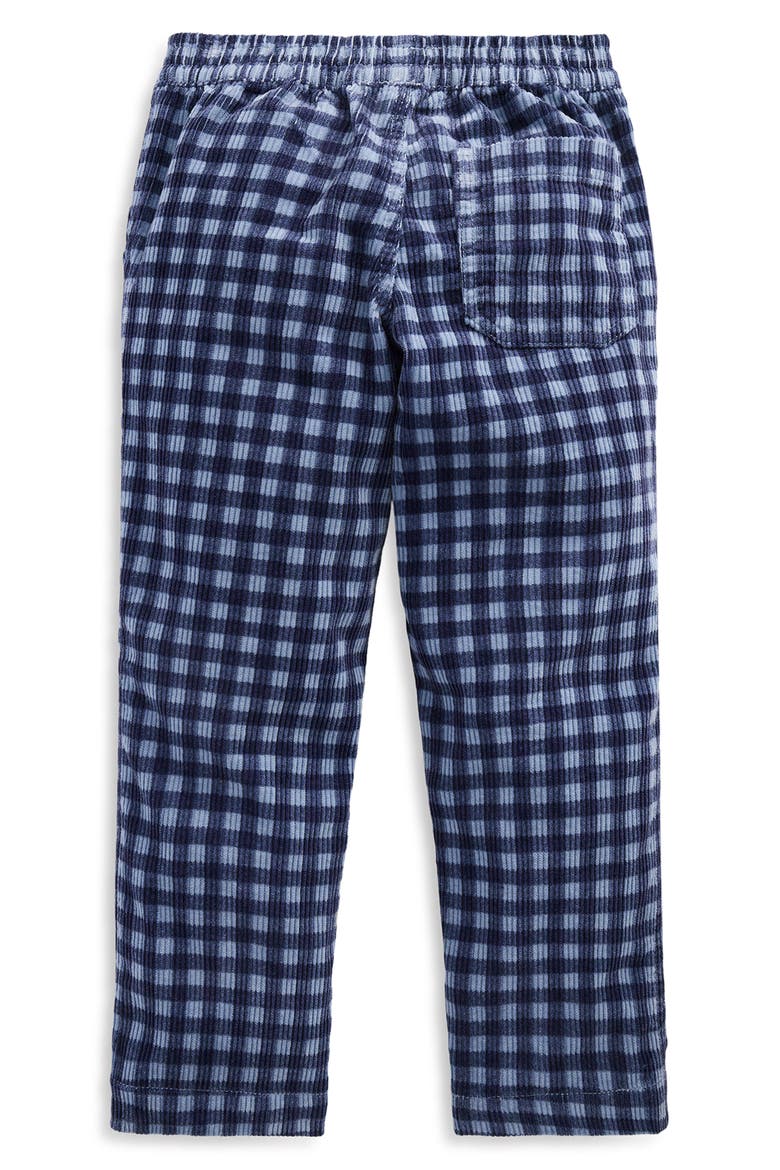 Kids' Gingham Pull-On Corduroy Trousers, Alternate, color, FADED GINGHAM DENIM
