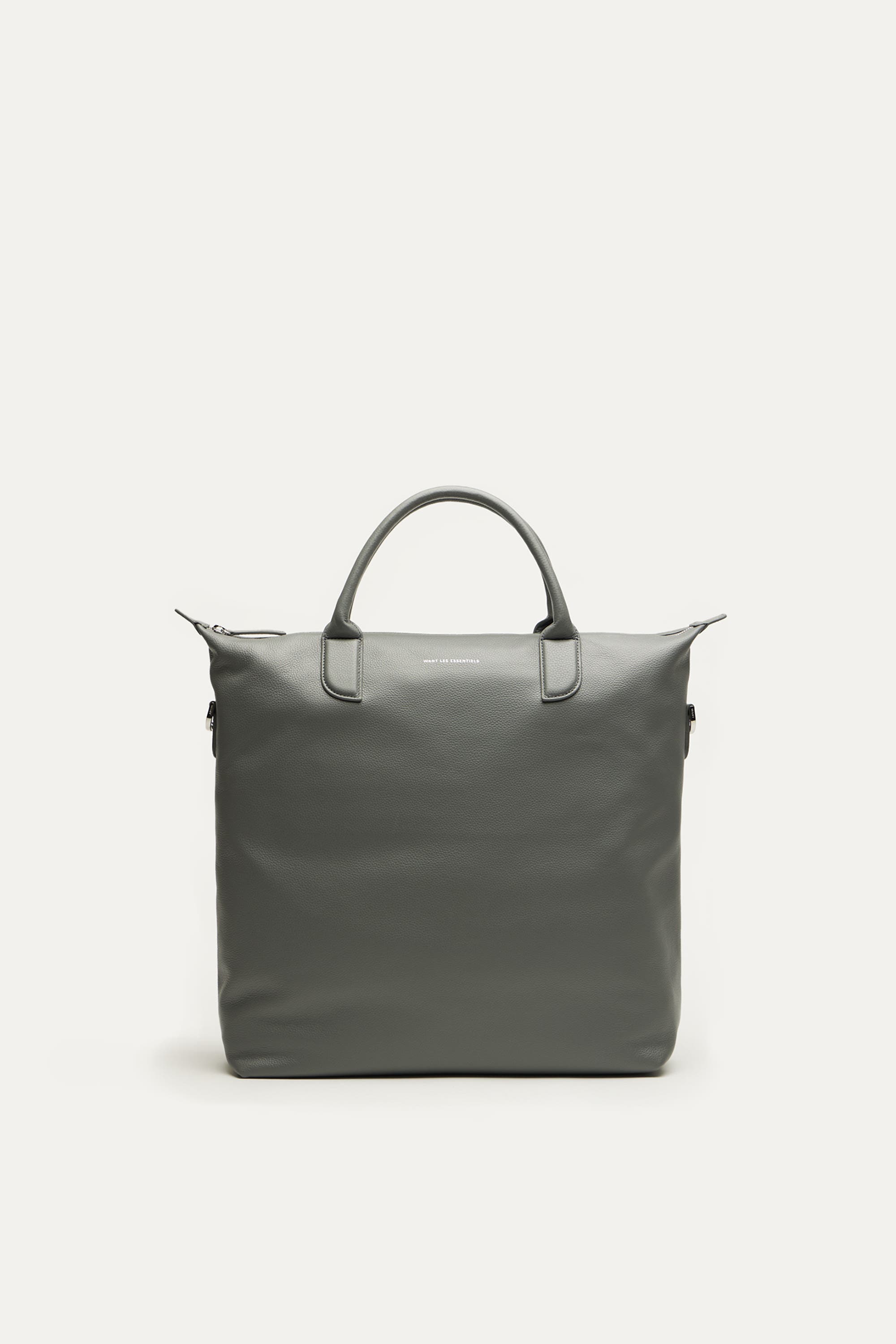 Want Les Essentiels O'Hare Pebble-Grained Leather Tote in Grey 