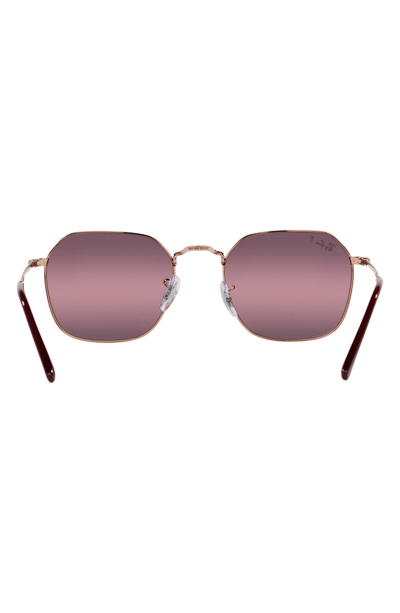 Ray-Ban Jim 53mm Polarized Irregular Sunglasses, Alternate, color, Rose Gold
