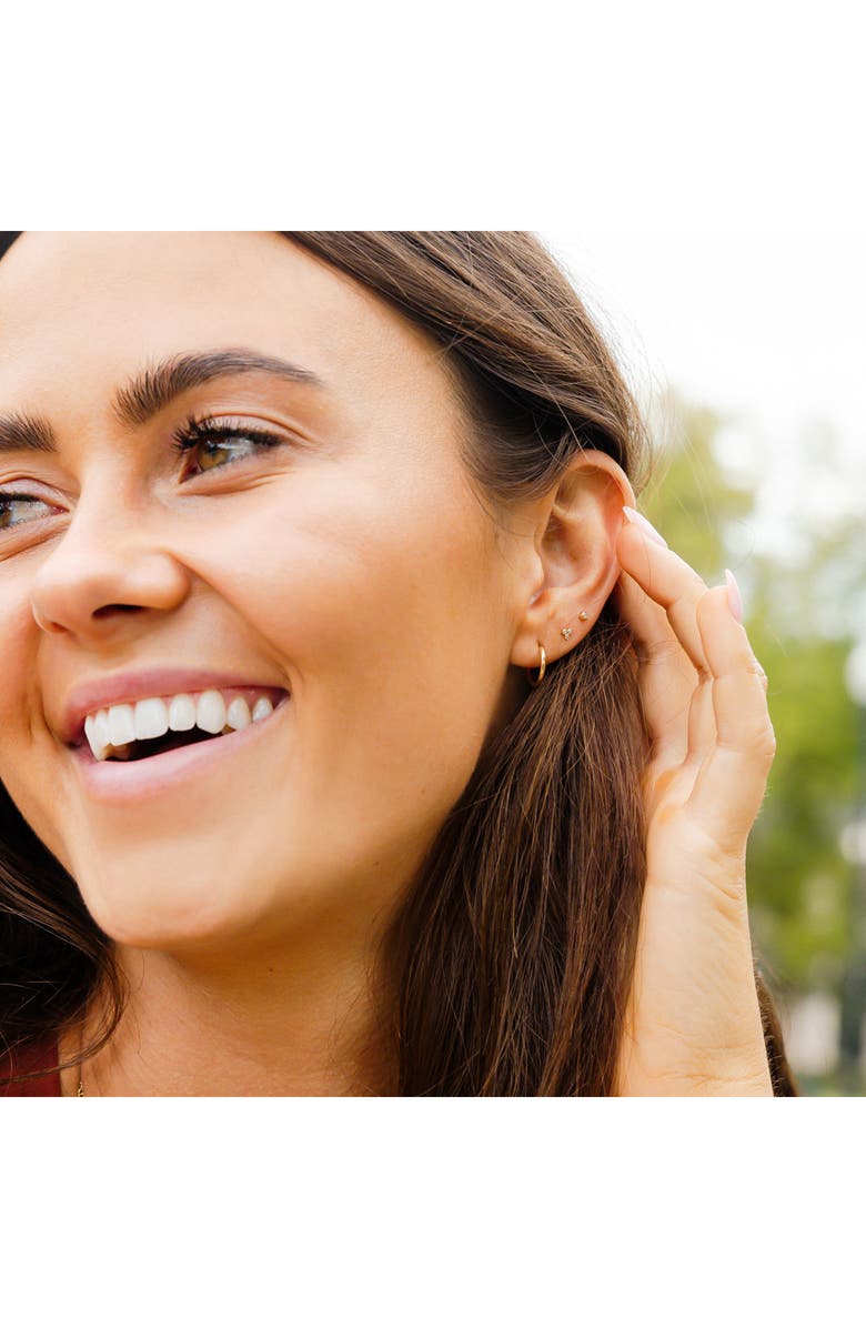 MADE BY MARY Live In Trinity Cubic Zirconia Stud Earrings, Alternate, color, 