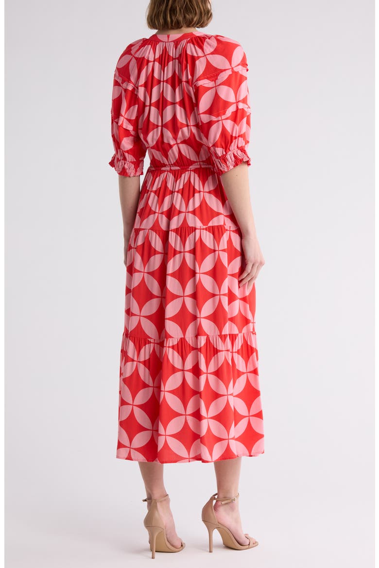Tassel Tie Midi Dress, Alternate, color, CIRCLE PRINT