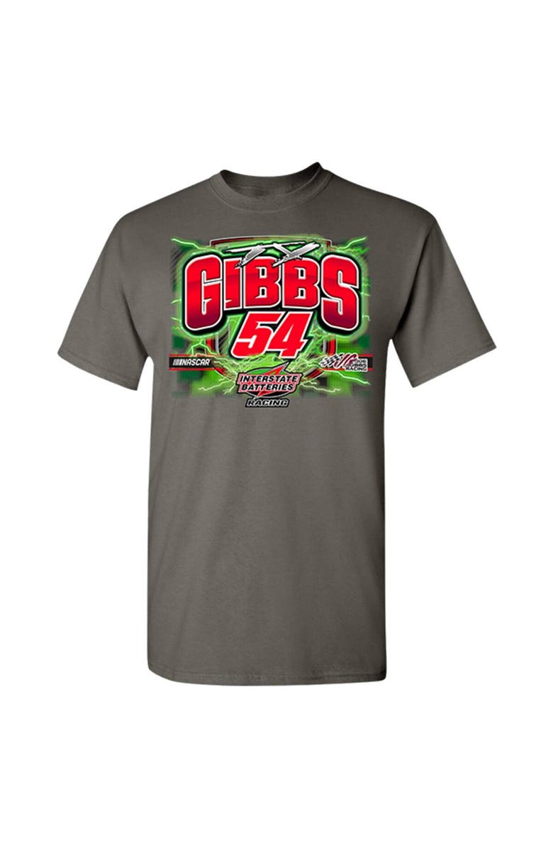 JOE GIBBS RACING TEAM COLLECTION Men's Joe Gibbs Racing Team Collection Charcoal Ty Gibbs Interstate Batteries Car T-Shirt, Alternate, color, Charcoal