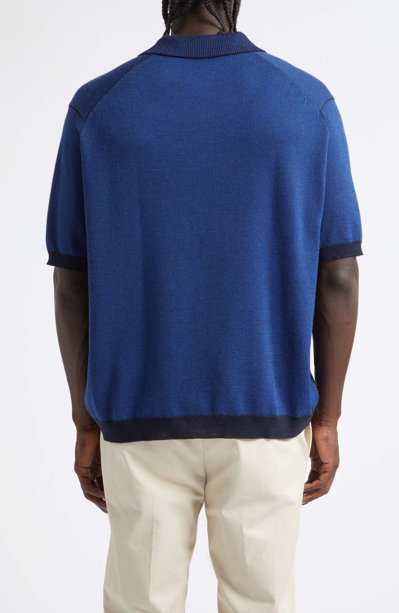 John Smedley Grenock Merino Wool Polo, Alternate, color, Midnight/ Maz Blu