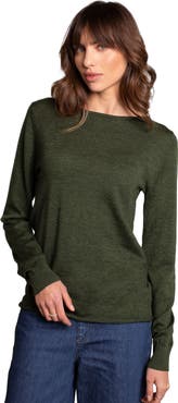 Celtic & Co. MERINO FINE KNIT BOAT NECK SWEATER