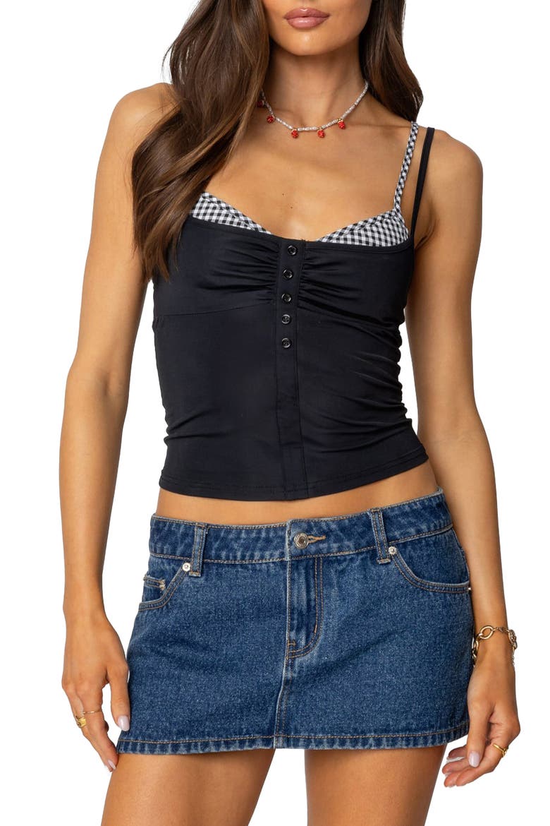Layered Camisole, Main, color, BLACK