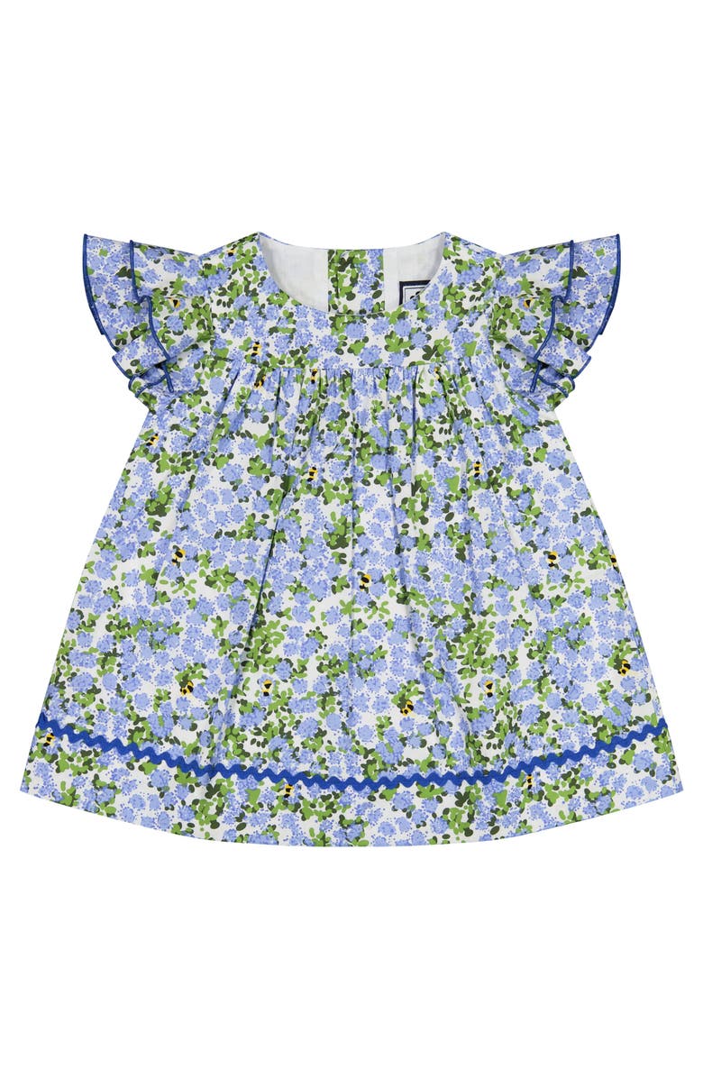 Busy Bees Maeve Baby Dress Blue Hydrangea, Main, color, Blue Hydrangea