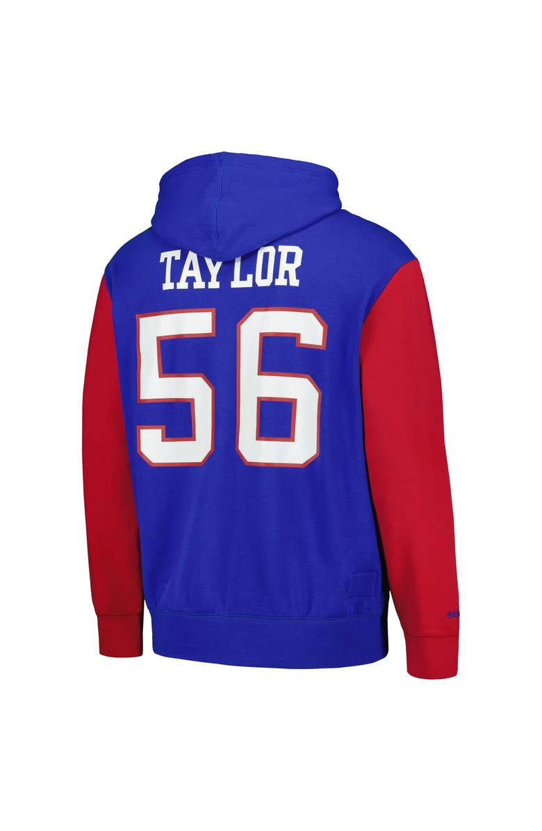 Mitchell & Ness Men's Mitchell & Ness Lawrence Taylor Royal New York Giants Retired Player Name & Number Pullover Hoodie, Alternate, color,