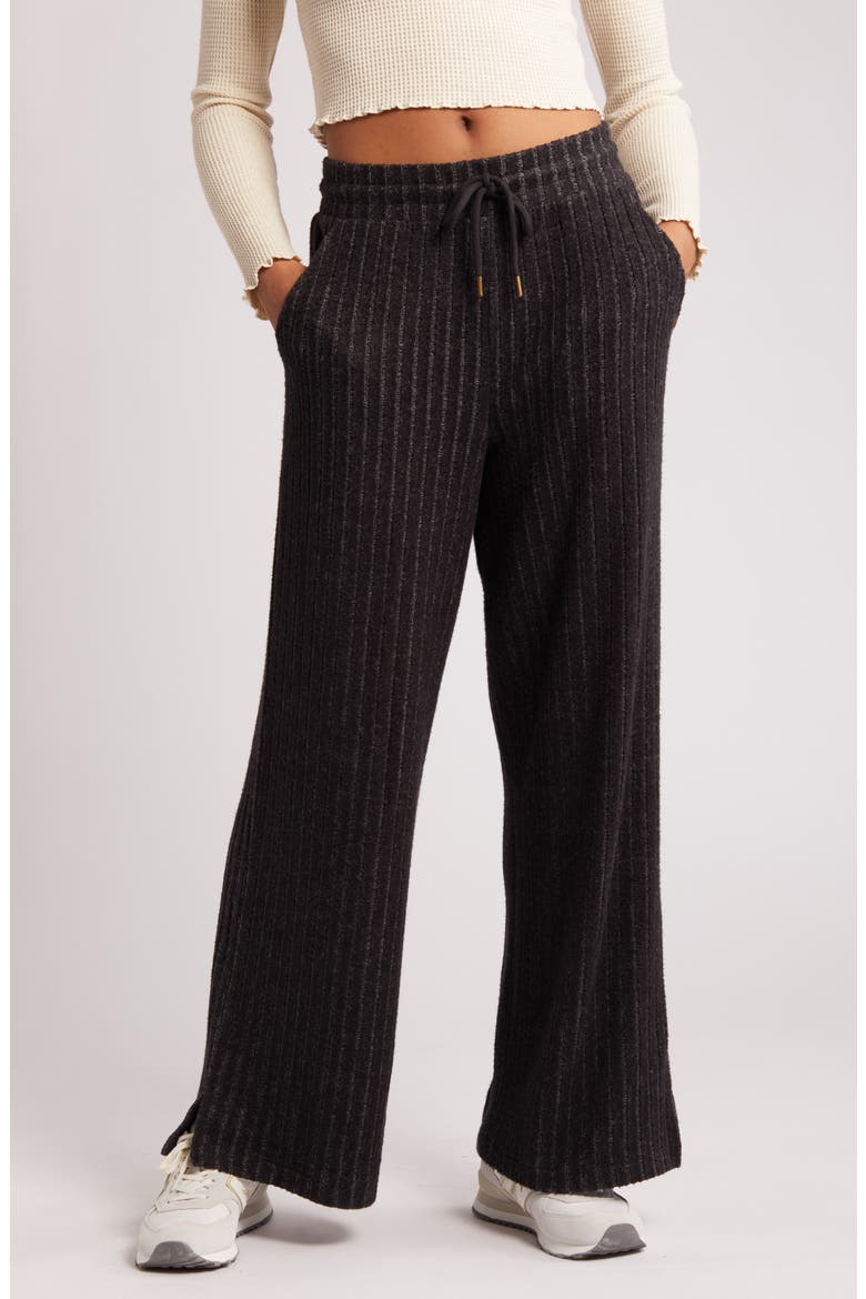 Cosy II Straight Leg Pants, Alternate, color, BLACK
