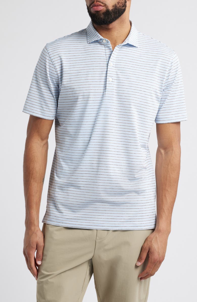 johnnie-O Vik Stripe PREP-FORMANCE Polo, Main, color, Navy