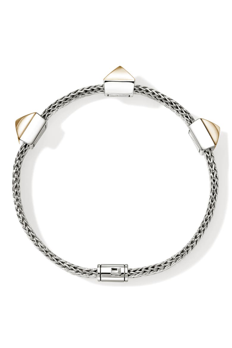 Icon Stud Bracelet, Alternate, color, SILVER AND GOLD