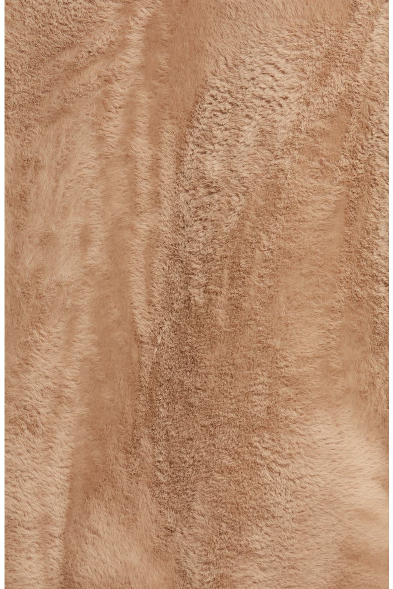 Faux Fur Hooded Jacket, Alternate, color, SAND STONER