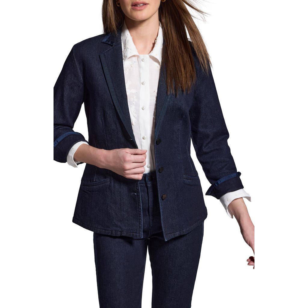 Nic + Zoe Nic+zoe Ribbon Trim Denim Blazer