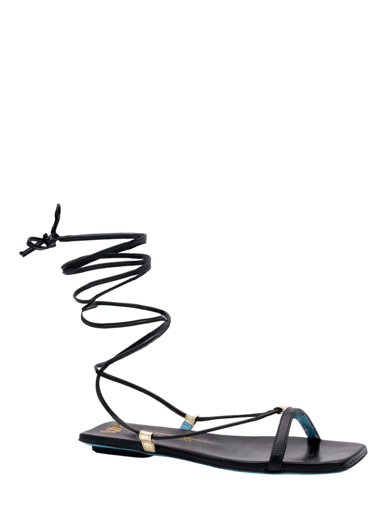 Valentina Rangoni Callisto Ankle Wrap Sandal, Main, color, Black