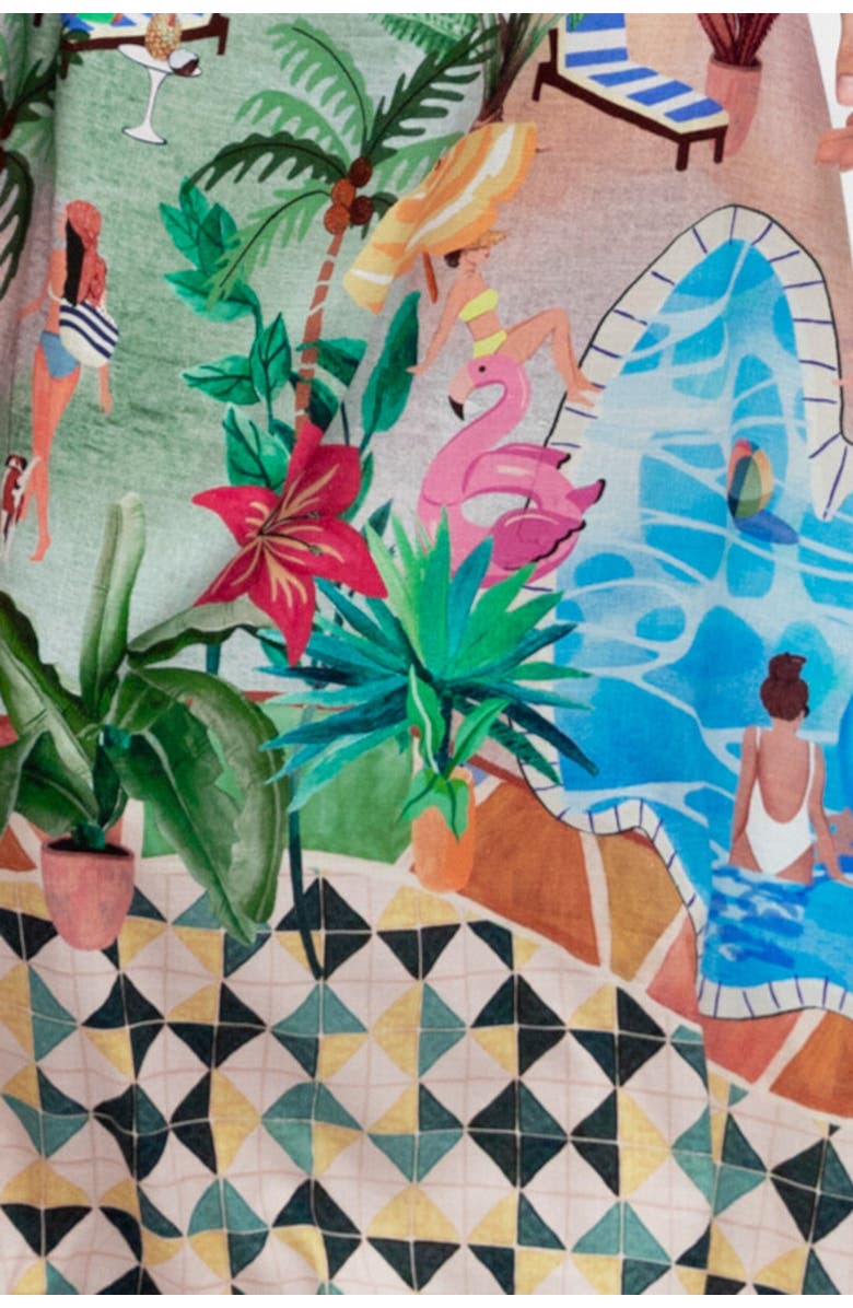 PAPER HEART Pool Side Maxi Dress, Alternate, color, Blue