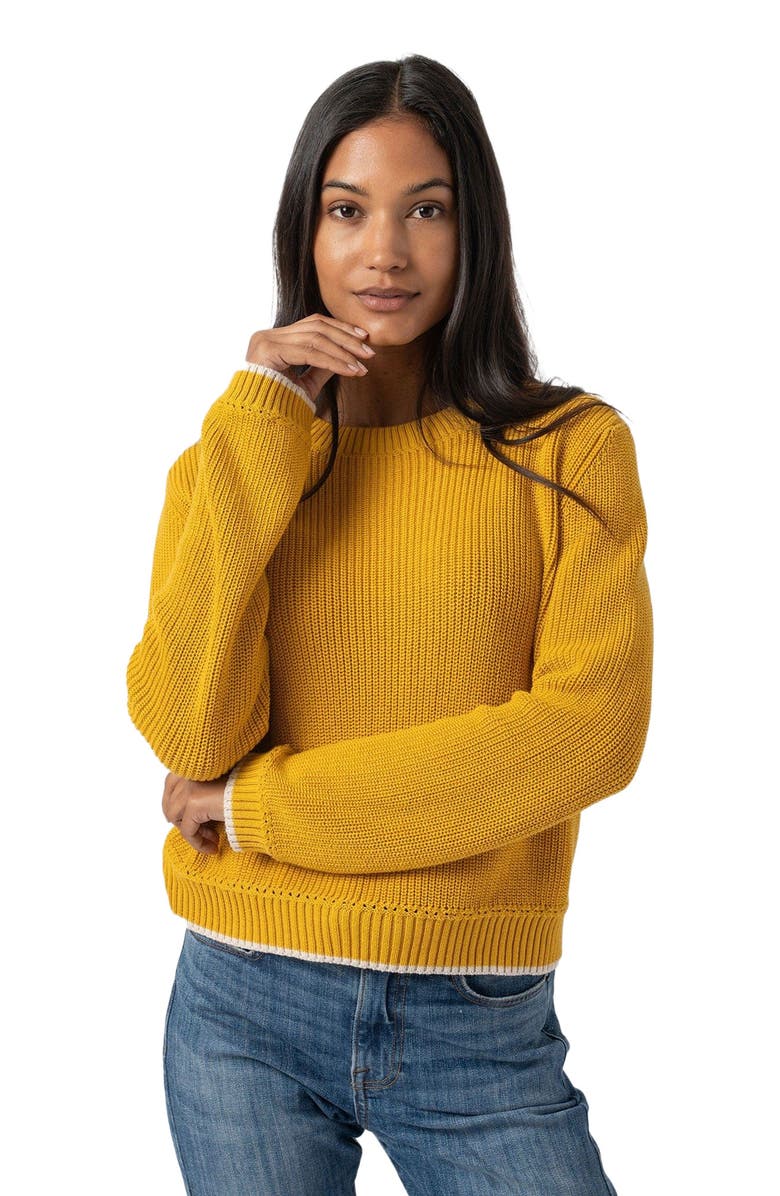 Saint + Sofia Remy Crop Sweater, Alternate, color, Black