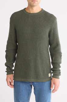 Weatherproof® Tuck Stitch Roll Crewneck Sweater