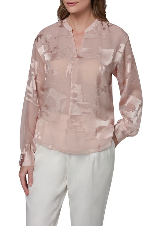 Satin Jacquard Top