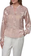 Donna Karan New York Satin Jacquard Top