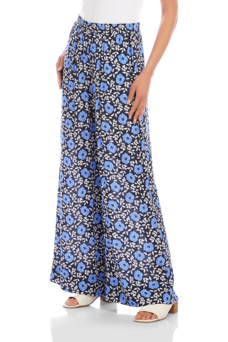 Floral Pull-On Wide Leg Pants, Alternate, color, FLORAL PRINT