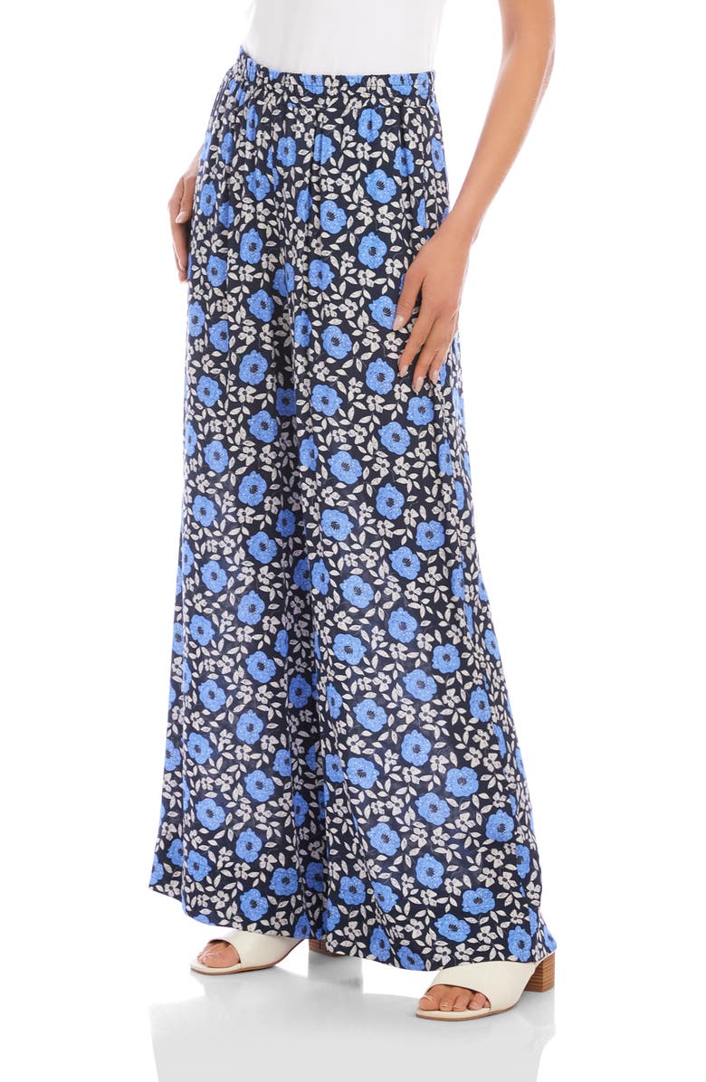 Karen Kane Floral Pull-On Wide Leg Pants, Alternate, color, Floral Print