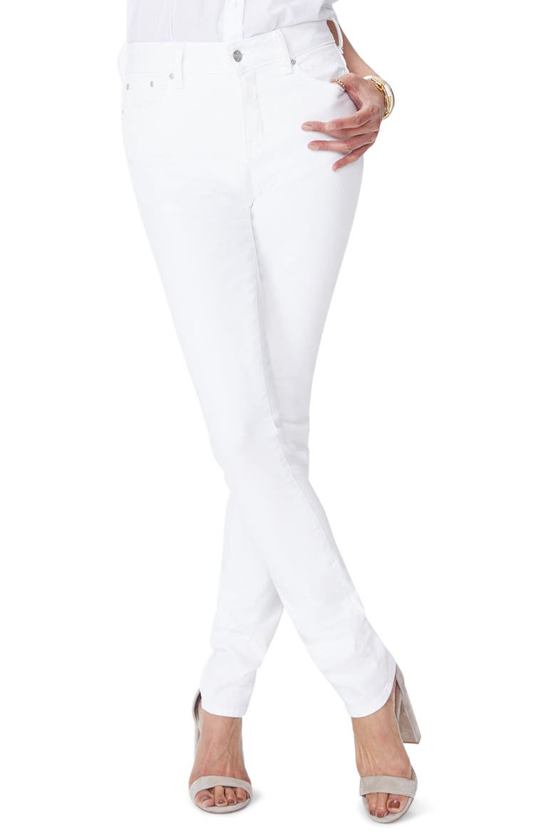 Marilyn Stretch Straight Jeans, Main, color, OPTIC WHITE