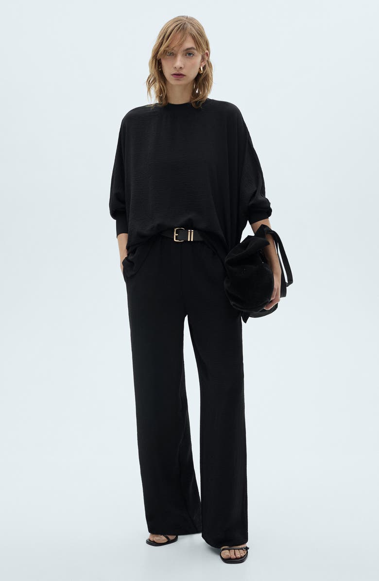 MANGO Straight Leg Knit Pants, Alternate, color,
