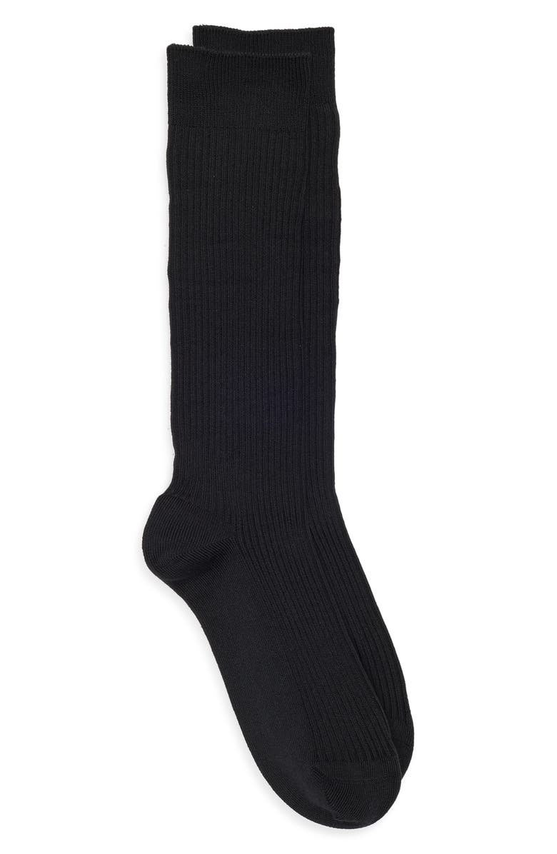 Nordstrom Slouch Dress Socks, Main, color, Black