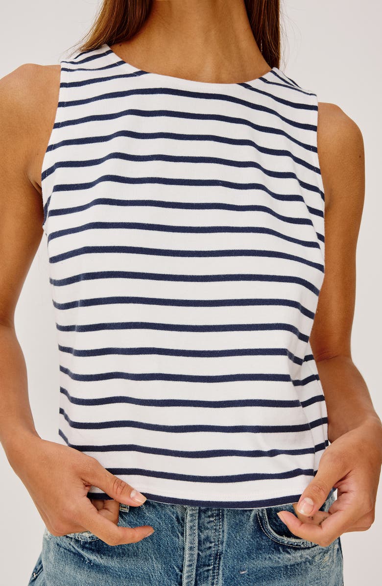 Rails Grace Stripe Cotton Tank, Alternate, color, Ivory Navy Stripe