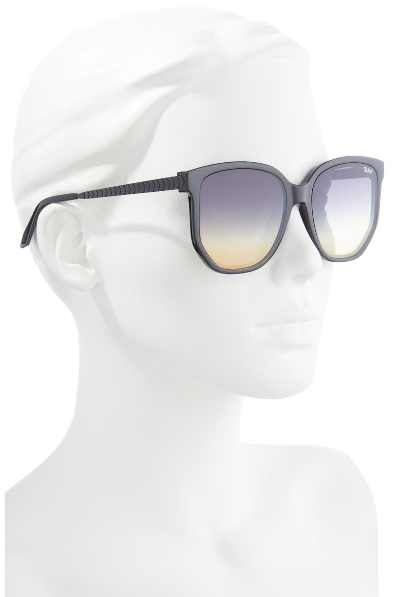 Australia Coffee Run 54mm Gradient Cat Eye Sunglasses, Alternate, color, BLACK / BLACK TO GOLD