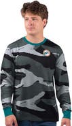 STARTER Men's Starter Gray/Charcoal Miami Dolphins Thursday Night Gridiron Vintage Logo Long Sleeve T-Shirt