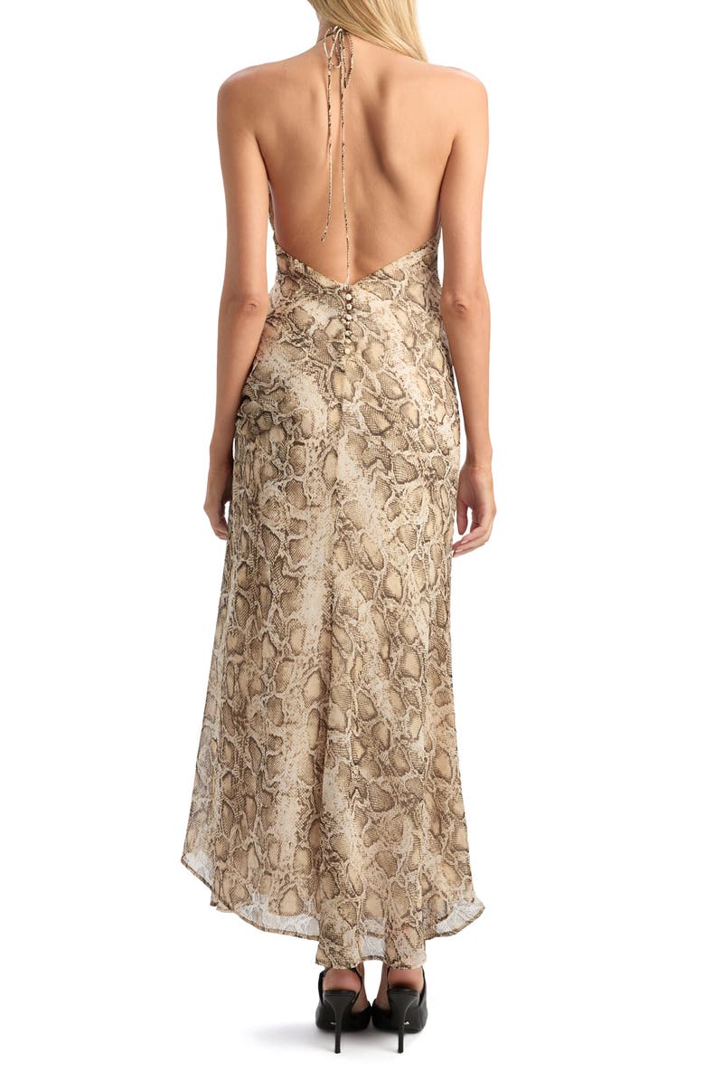 Bardot Cyrel Snakeskin Print Maxi Dress, Alternate, color, Snake Skin