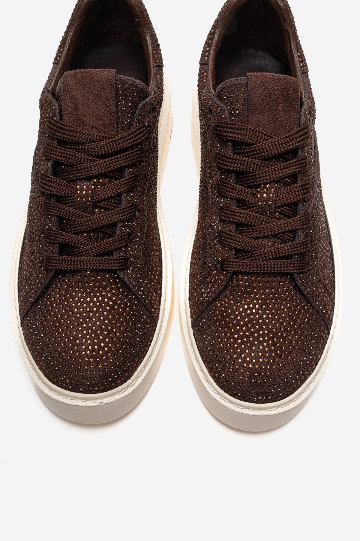 Berina Embellished Sneaker, Alternate, color, Brown Suede