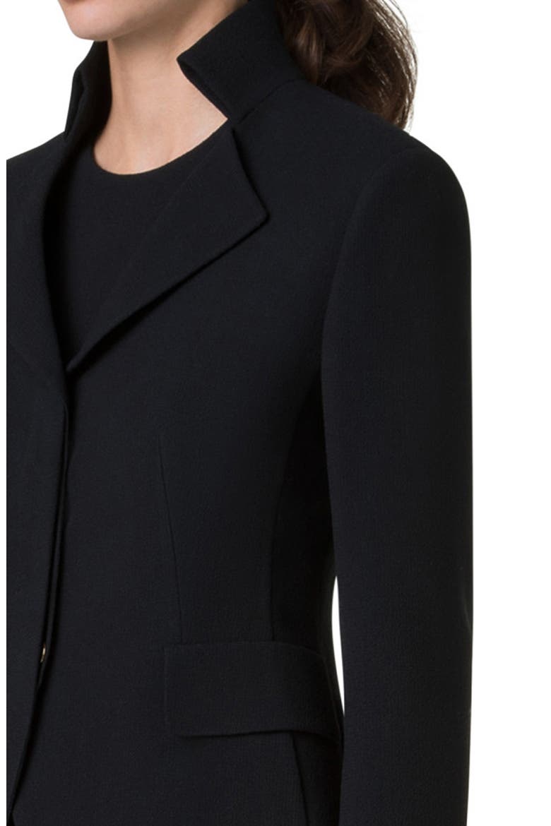 Amber Virgin Wool Crop Jacket, Alternate, color, BLACK