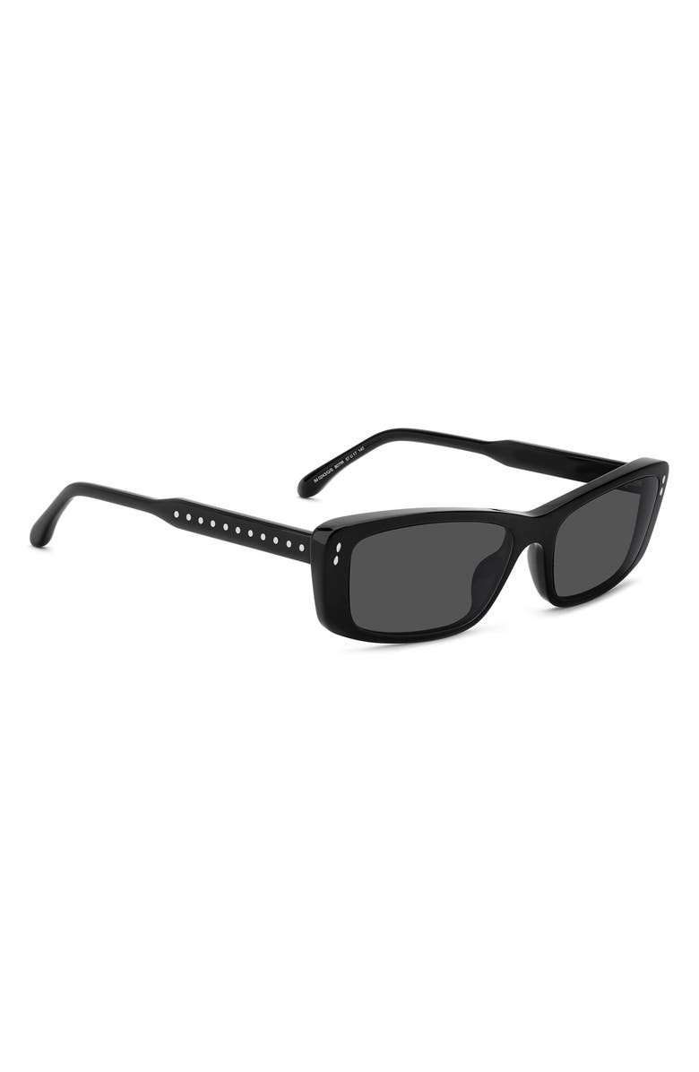Isabel Marant 57mm Rectangular Sunglasses, Alternate, color, Black/ Grey