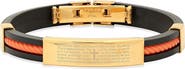 STEELTIME Men's Lord's Prayer 18k Gold Plated Bracelet