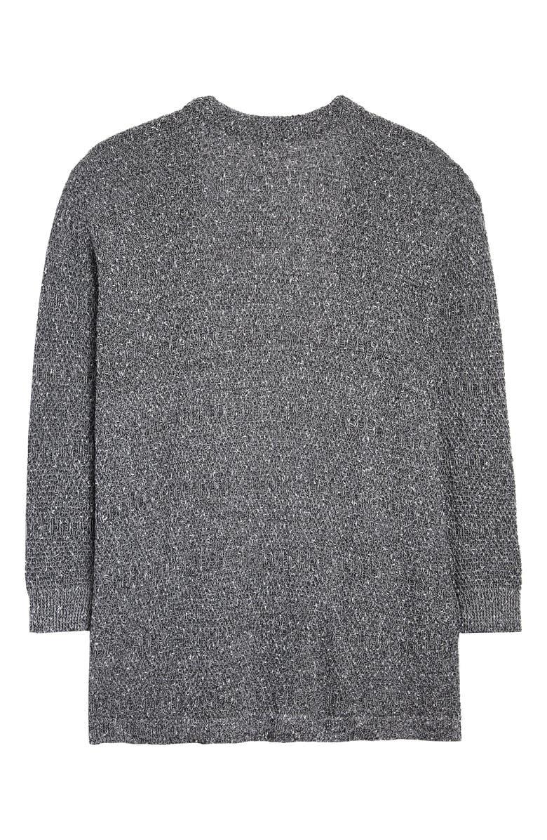 Caslon<sup>®</sup> Marl Texture Open Front Cardigan, Alternate, color, 
