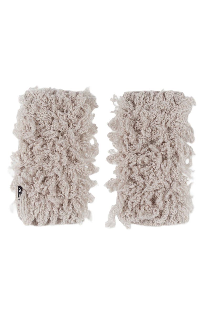 GOBI Mongolian Cashmere Loop-Stitch Cashmere Fingerless Gloves, Main, color, 
