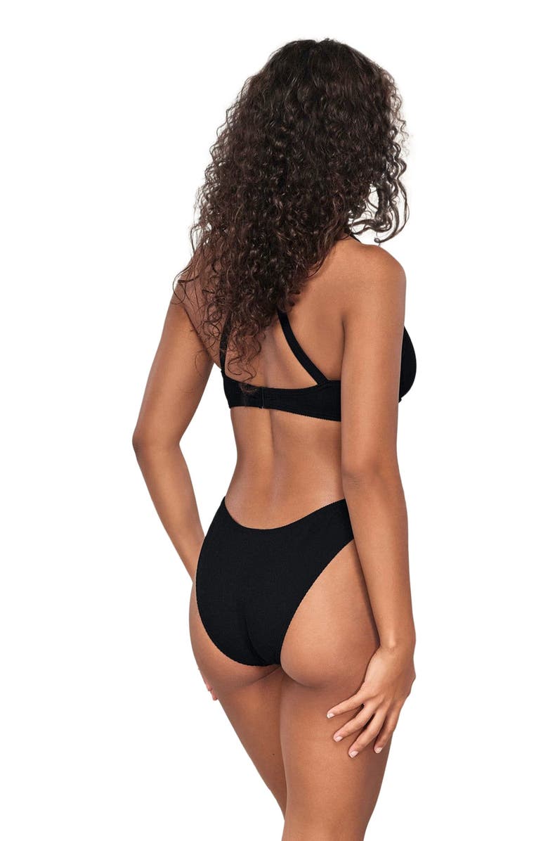 Pacifica by Sunsets Sandy Scoop Bikini Swim Bottoms, Alternate, color, Black Pacifica