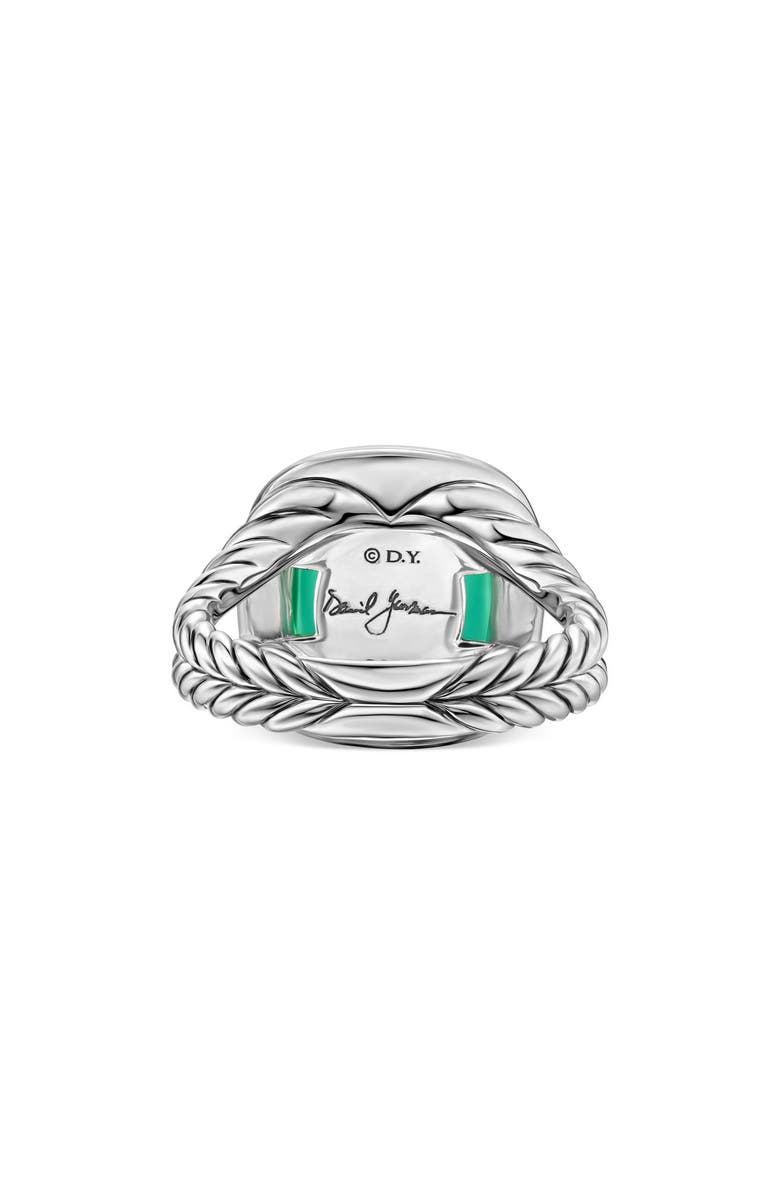 David Yurman Albion<sup>®</sup> Oval Ring in Sterling Silver with Lagoon Orchid & Diamonds, 11.5mm, Alternate, color, 