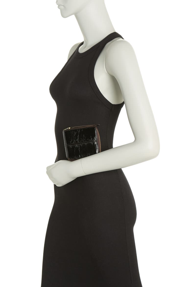Zippy Leather Wallet, Alternate, color, BLACK