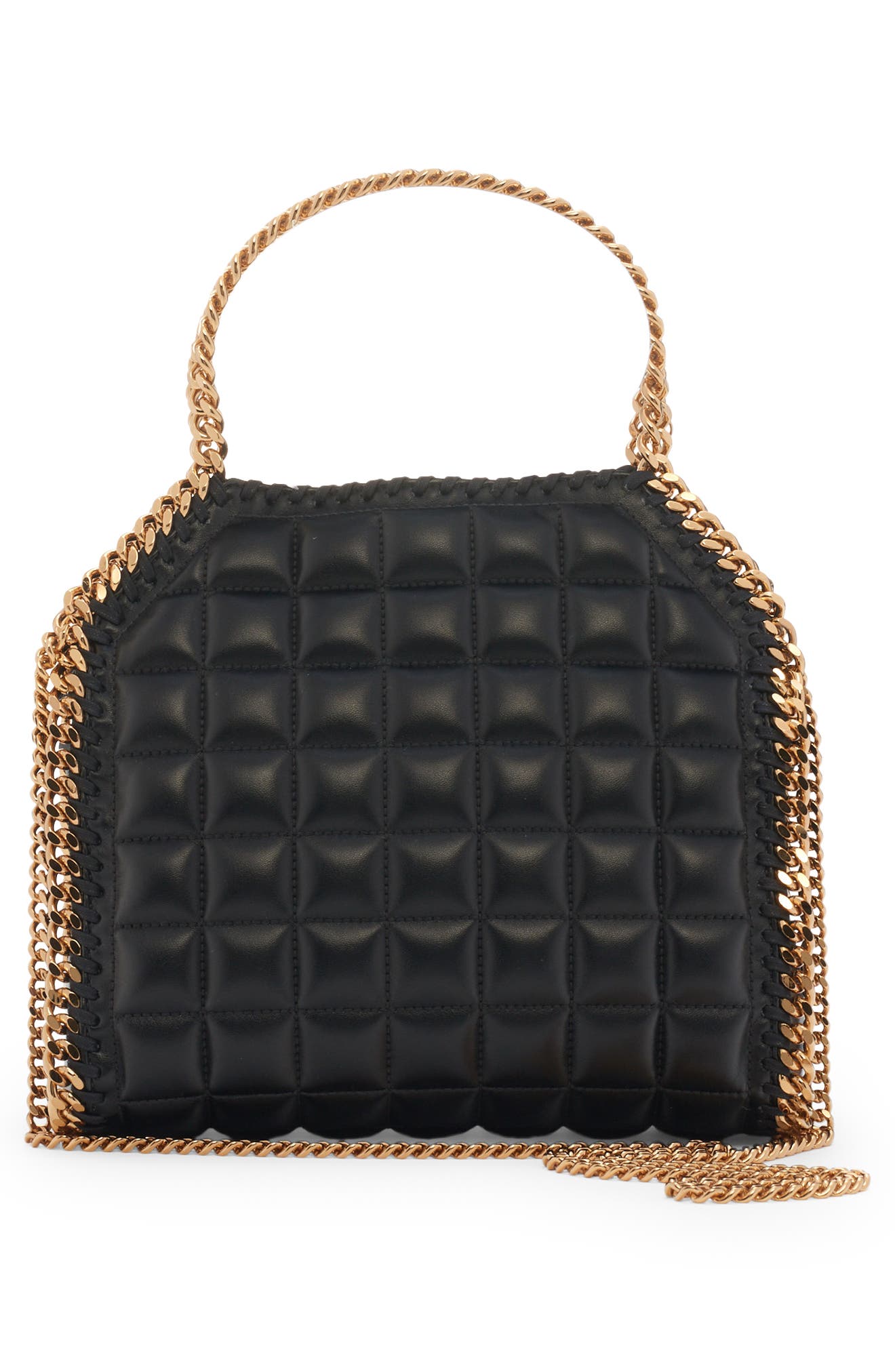 Stella McCartney Mini Falabella Quilted Faux Leather Tote, Alternate, color, 