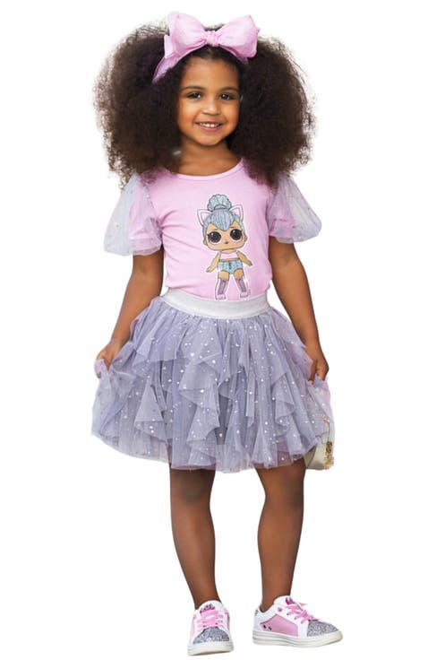 L.O.L. SURPRISE! Kitty Queen Sparkle Tulle Skirt Set (Toddler, Little Kid & Big Kid)
