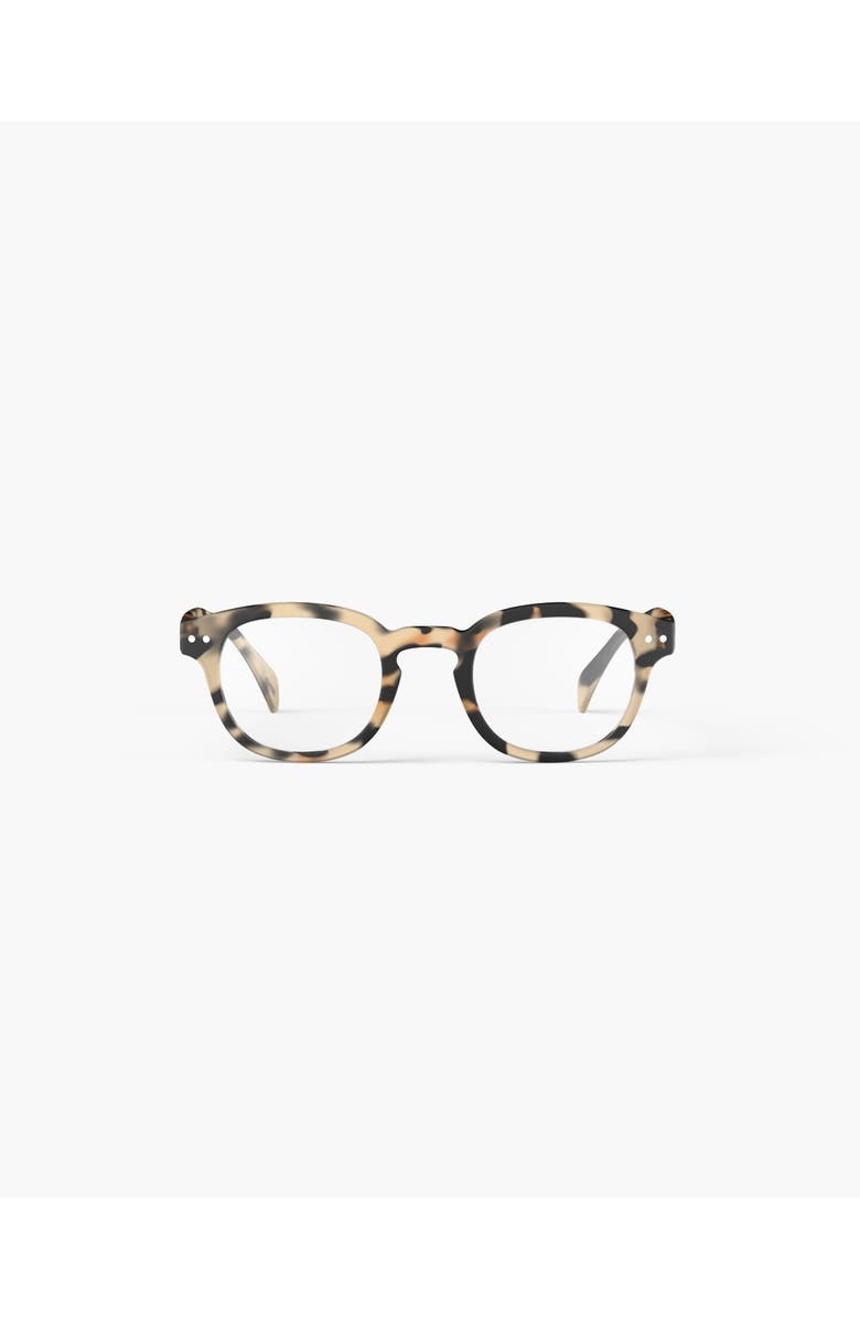 IZIPIZI #C 49mm Square Reading Glasses, Main, color, Light Tortoise