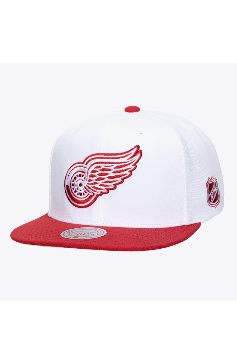 Mitchell & Ness Men's Mitchell & Ness White Detroit Red Wings Legendary Home Snapback Hat, Main, color, White