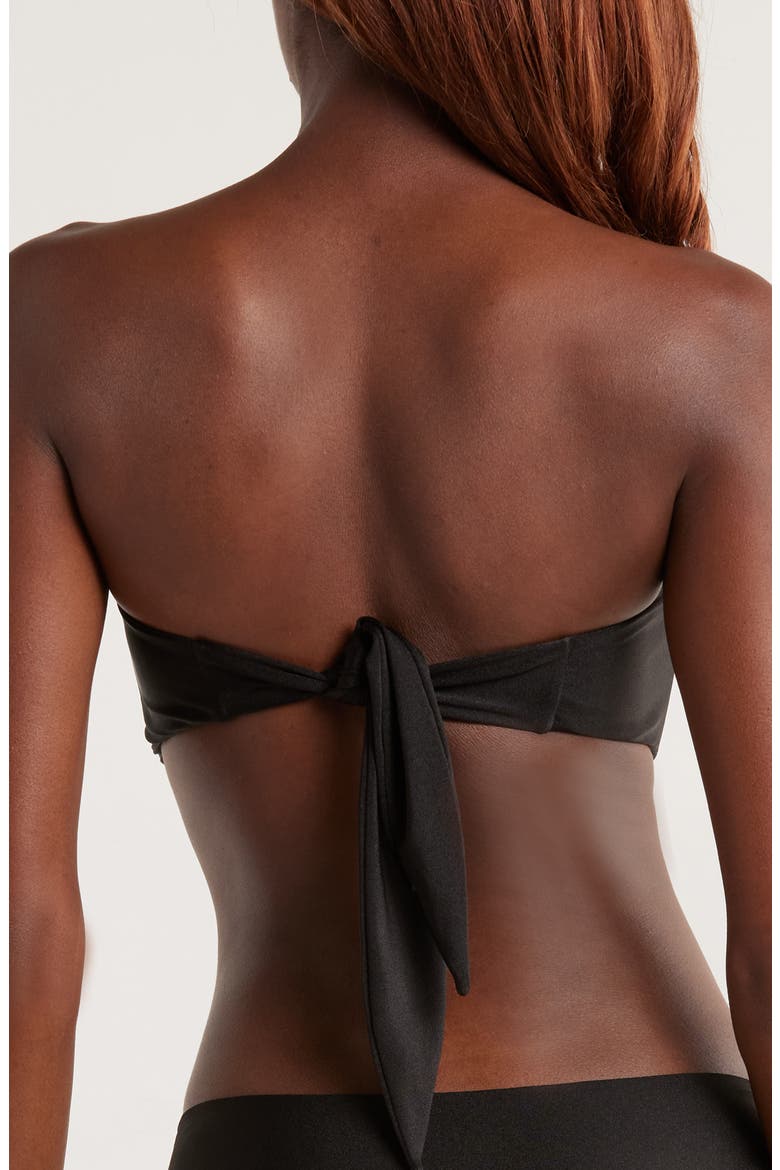 Strapless O-Ring Bikini Top, Alternate, color, TWILIGHT BLACK