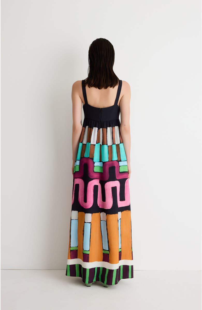 Romy Nora Maxi Dress, Alternate, color, Warped Linear