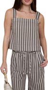 Blu Pepper Stripe Square Neck Tank